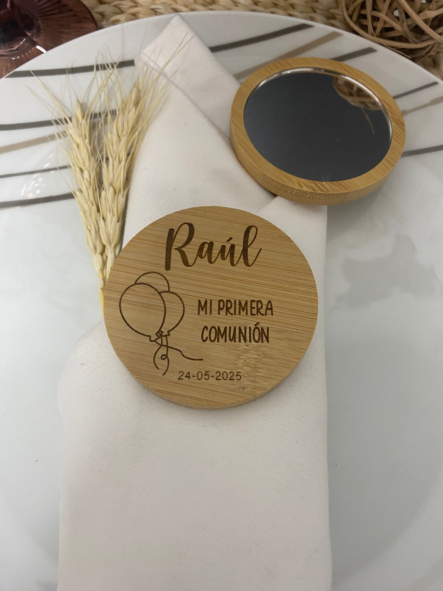 Espejo de madera comunión