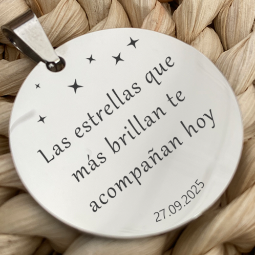 Medalla de acero ramo estrellas