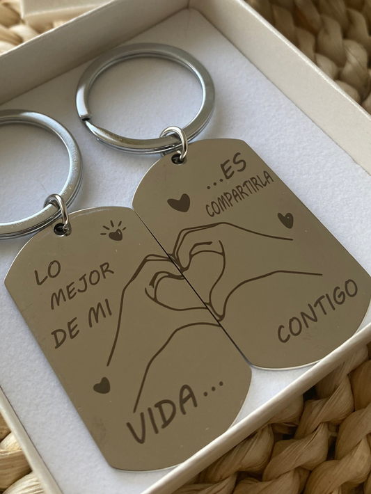 Pack llaveros corazón