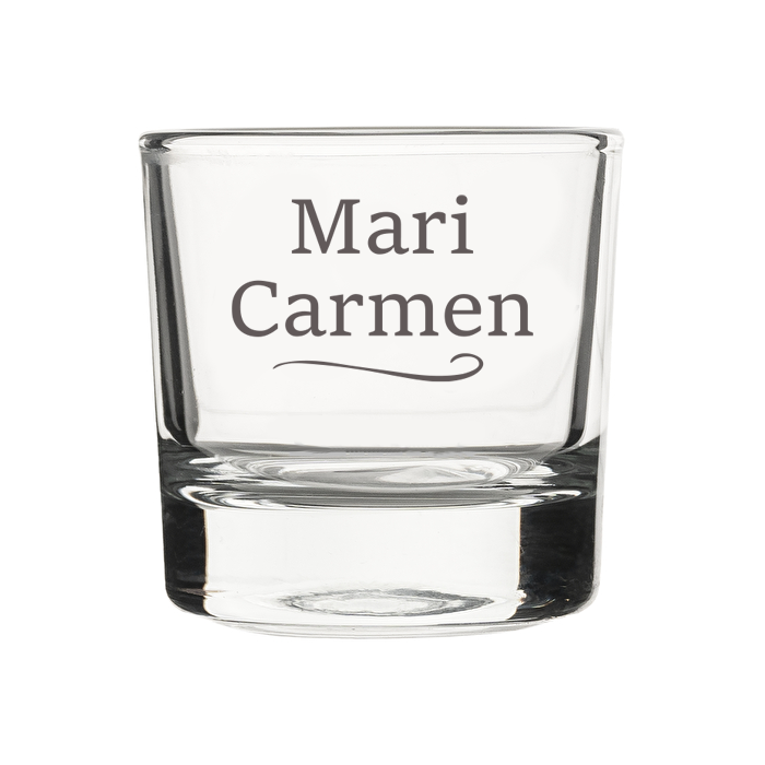 Vaso de chupito nombre con linea