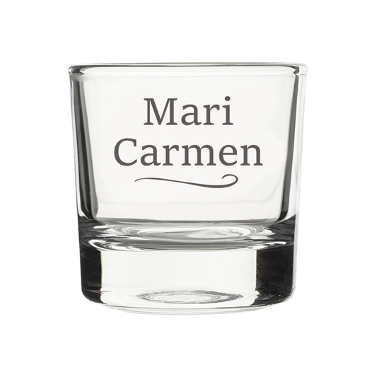 Vaso de chupito nombre con linea