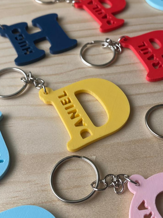 Llavero letra colores